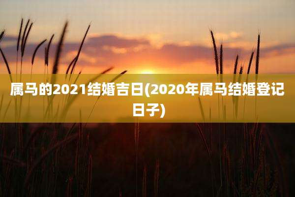 属马的2021结婚吉日(2020年属马结婚登记日子)