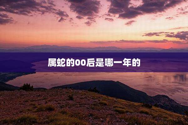 属蛇的00后是哪一年的