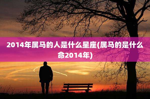 2014年属马的人是什么星座(属马的是什么命2014年)