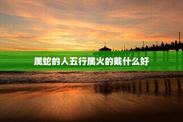 属蛇的人五行属火的戴什么好