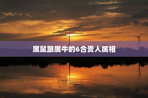 属鼠跟属牛的6合贵人属相