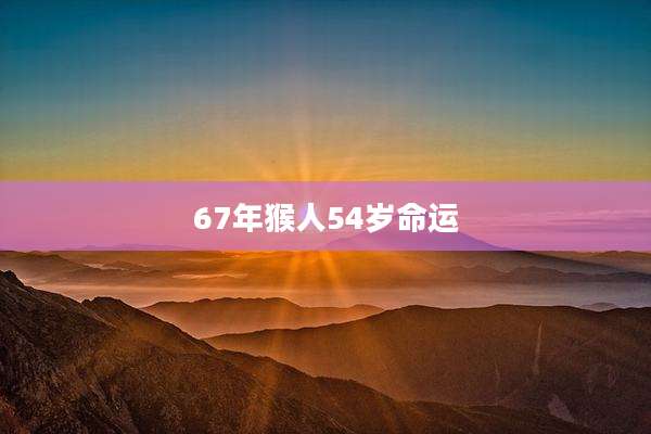 67年猴人54岁命运