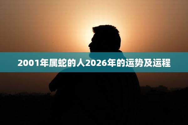 2001年属蛇的人2026年的运势及运程