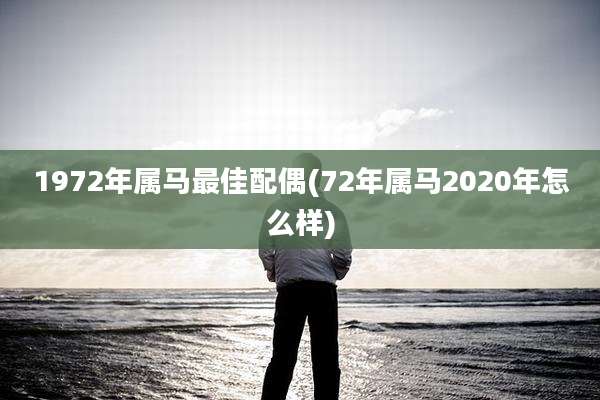 1972年属马最佳配偶(72年属马2020年怎么样)