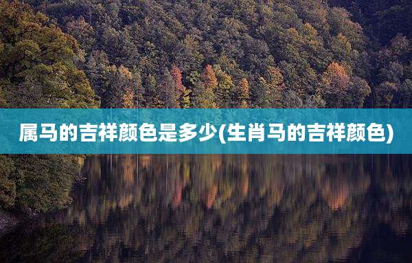 属马的吉祥颜色是多少(生肖马的吉祥颜色)