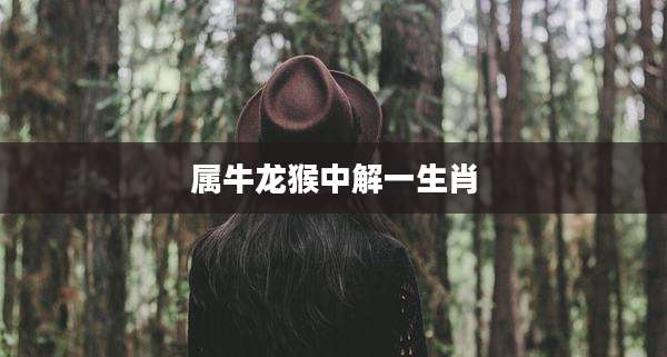 属牛龙猴中解一生肖