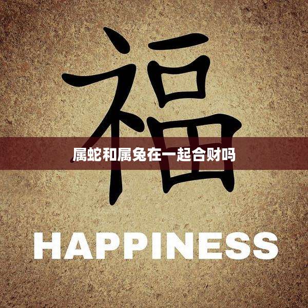 属蛇和属兔在一起合财吗