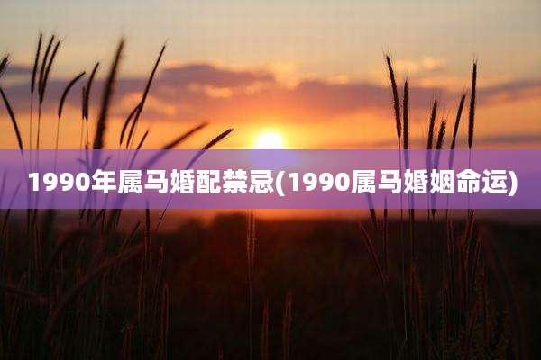 1990年属马婚配禁忌(1990属马婚姻命运)