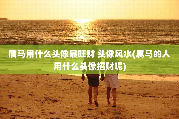 属马用什么头像最旺财 头像风水(属马的人用什么头像招财呢)