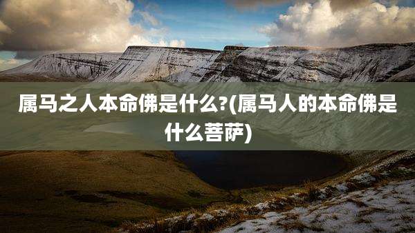 属马之人本命佛是什么?(属马人的本命佛是什么菩萨)