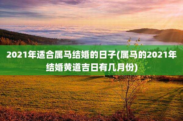 2021年适合属马结婚的日子(属马的2021年结婚黄道吉日有几月份)