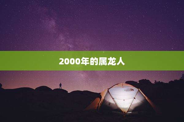 2000年的属龙人
