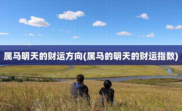 属马明天的财运方向(属马的明天的财运指数)
