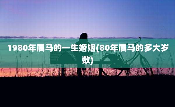 1980年属马的一生婚姻(80年属马的多大岁数)