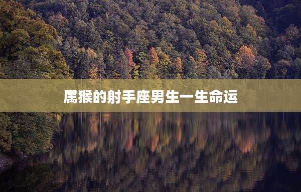 属猴的射手座男生一生命运