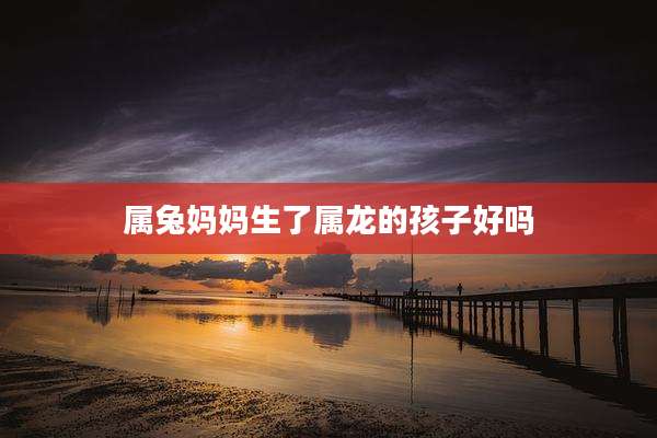 属兔妈妈生了属龙的孩子好吗