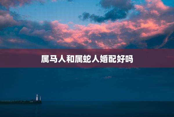 属马人和属蛇人婚配好吗