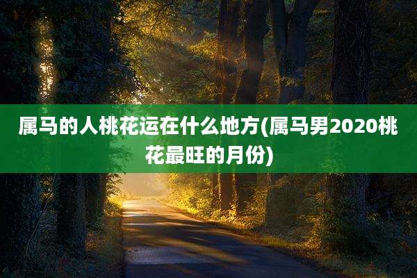 属马的人桃花运在什么地方(属马男2020桃花最旺的月份)