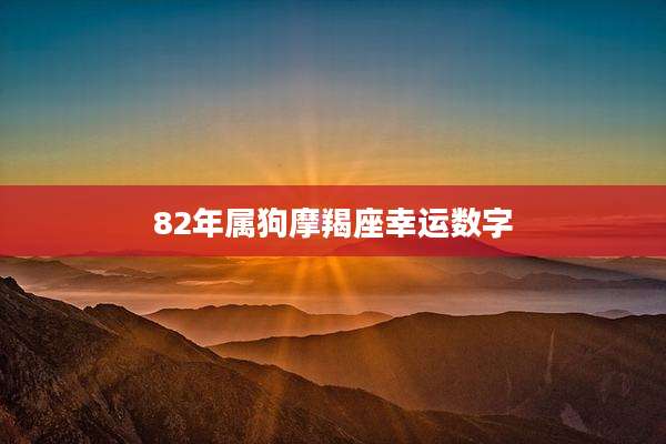 82年属狗摩羯座幸运数字