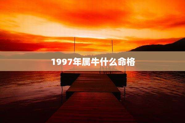 1997年属牛什么命格