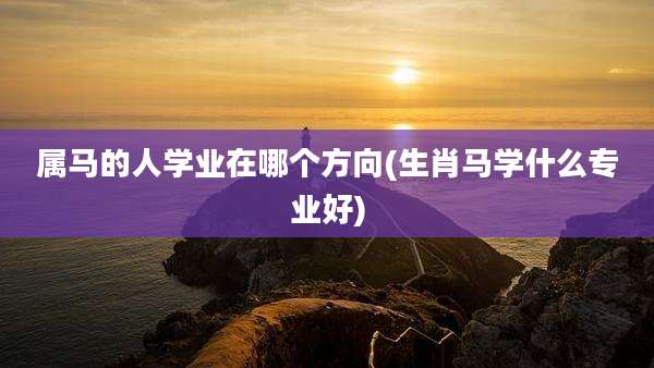 属马的人学业在哪个方向(生肖马学什么专业好)