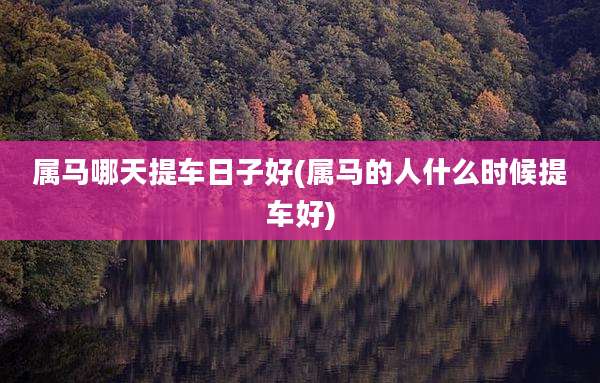 属马哪天提车日子好(属马的人什么时候提车好)