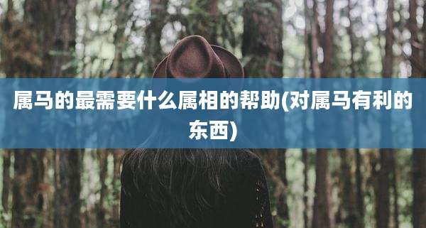 属马的最需要什么属相的帮助(对属马有利的东西)