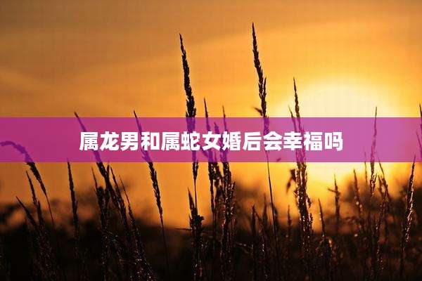 属龙男和属蛇女婚后会幸福吗