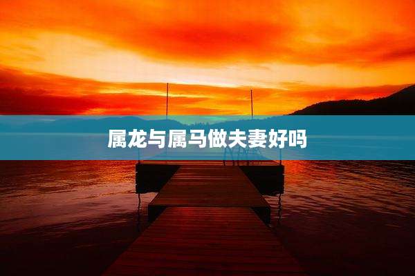 属龙与属马做夫妻好吗