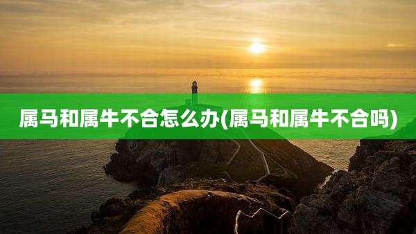 属马和属牛不合怎么办(属马和属牛不合吗)