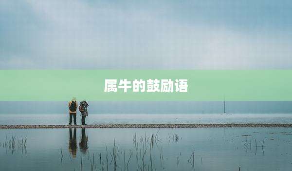 属牛的鼓励语