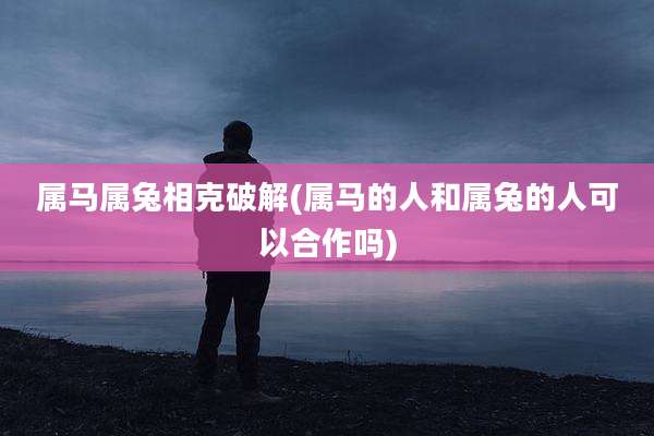 属马属兔相克破解(属马的人和属兔的人可以合作吗)