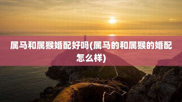 属马和属猴婚配好吗(属马的和属猴的婚配怎么样)