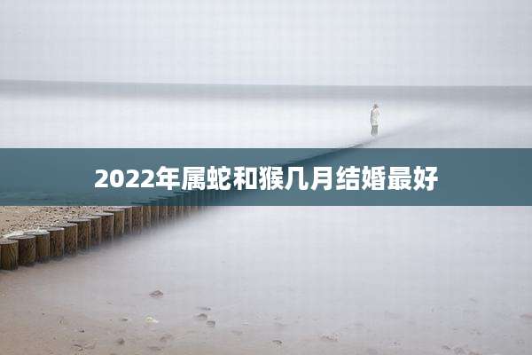2022年属蛇和猴几月结婚最好