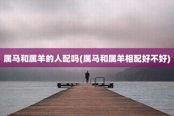 属马和属羊的人配吗(属马和属羊相配好不好)