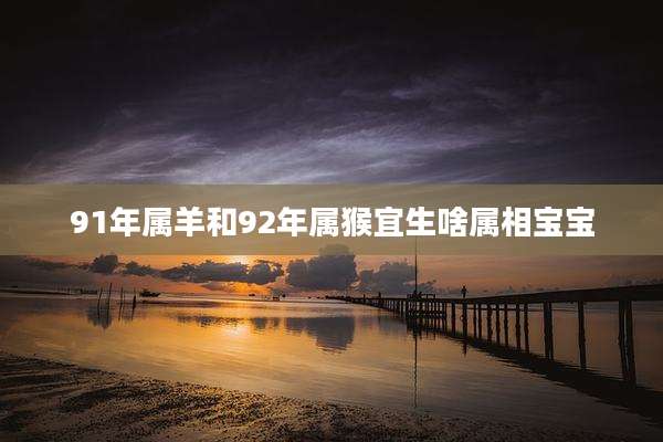 91年属羊和92年属猴宜生啥属相宝宝