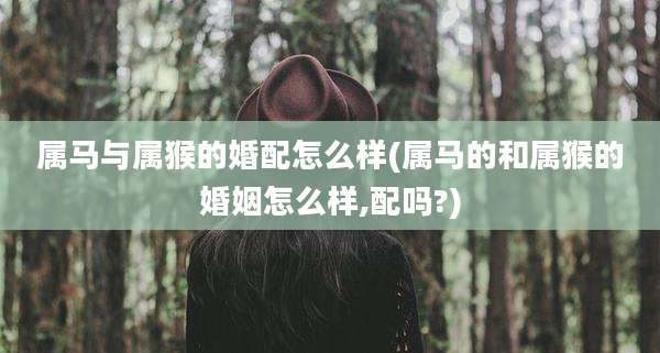 属马与属猴的婚配怎么样(属马的和属猴的婚姻怎么样,配吗?)