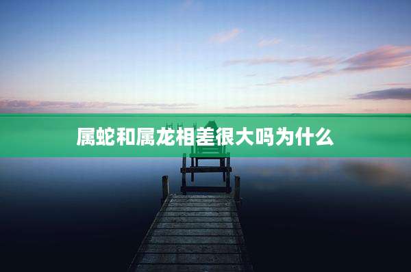 属蛇和属龙相差很大吗为什么