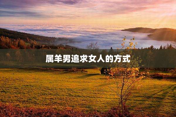 属羊男追求女人的方式
