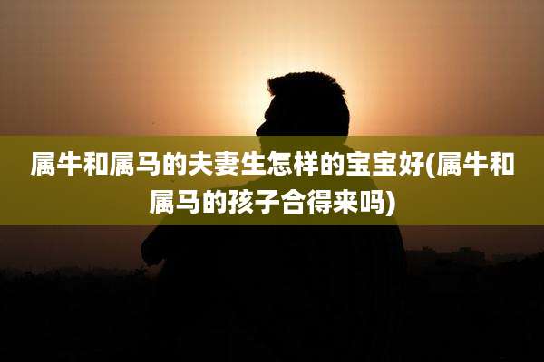 属牛和属马的夫妻生怎样的宝宝好(属牛和属马的孩子合得来吗)