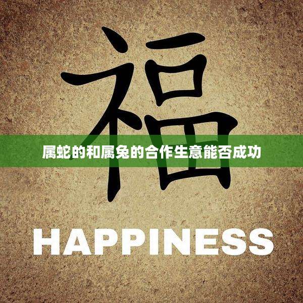 属蛇的和属兔的合作生意能否成功