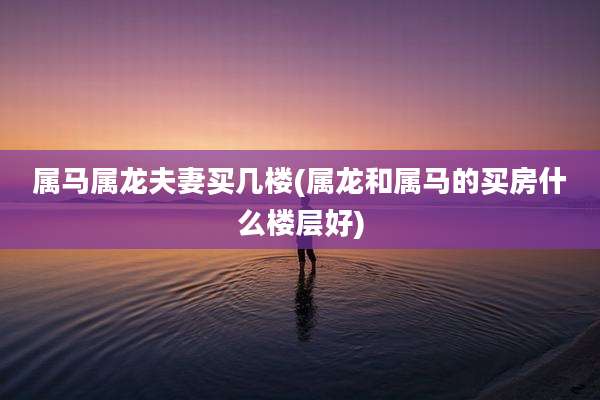 属马属龙夫妻买几楼(属龙和属马的买房什么楼层好)