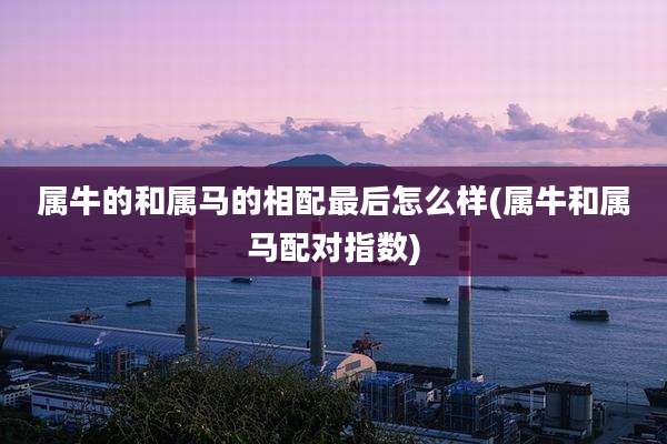 属牛的和属马的相配最后怎么样(属牛和属马配对指数)