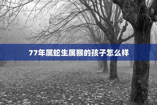 77年属蛇生属猴的孩子怎么样