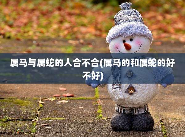 属马与属蛇的人合不合(属马的和属蛇的好不好)