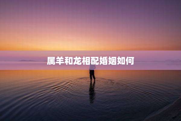 属羊和龙相配婚姻如何