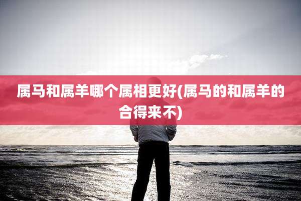 属马和属羊哪个属相更好(属马的和属羊的合得来不)