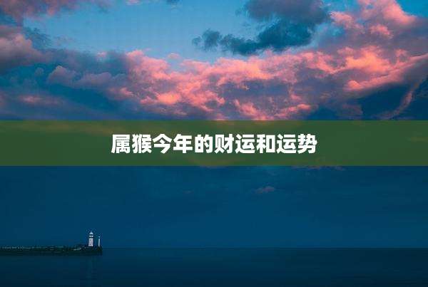 属猴今年的财运和运势