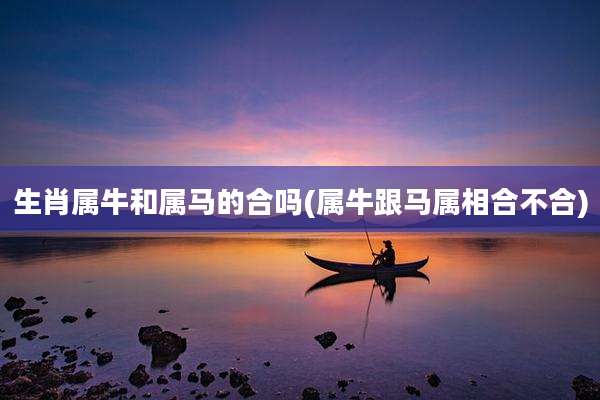生肖属牛和属马的合吗(属牛跟马属相合不合)