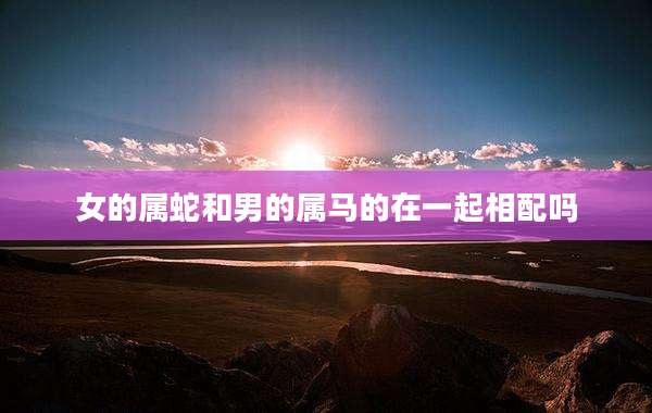 女的属蛇和男的属马的在一起相配吗